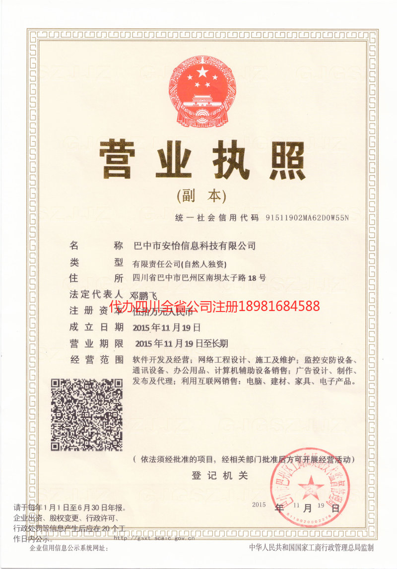 广水广水安怡信息科技有限公司