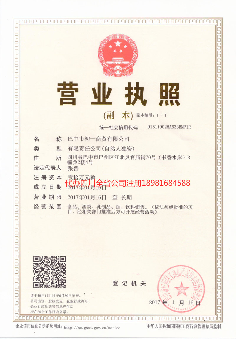 广水广水初一商贸有限公司